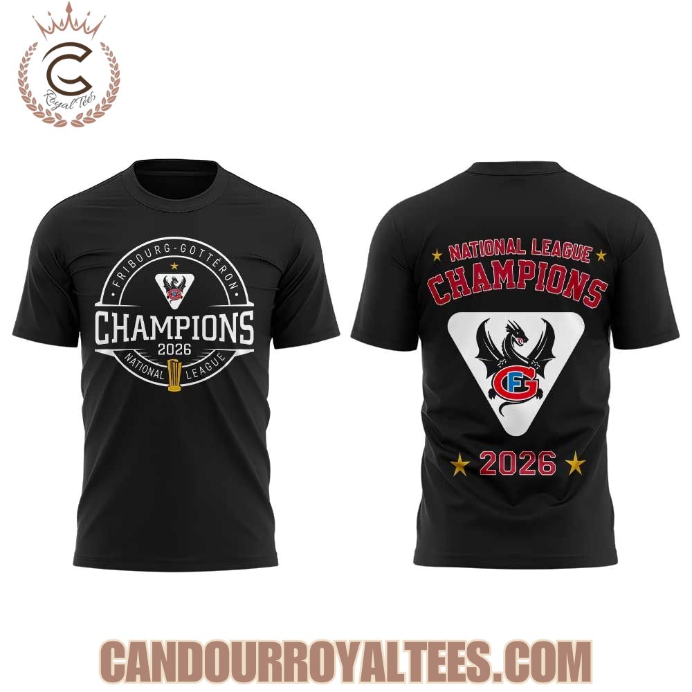 HC Fribourg-Gottéron Schweizer Meister 2026 National League Champions Tshirt, Hoodie - Black