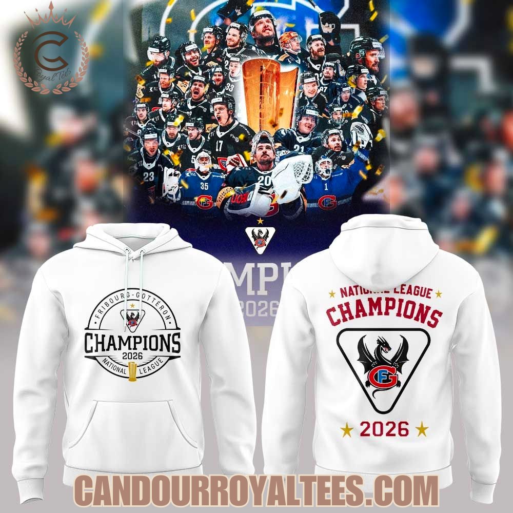 HC Fribourg-Gottéron Schweizer Meister 2026 National League Champions Tshirt, Hoodie - White