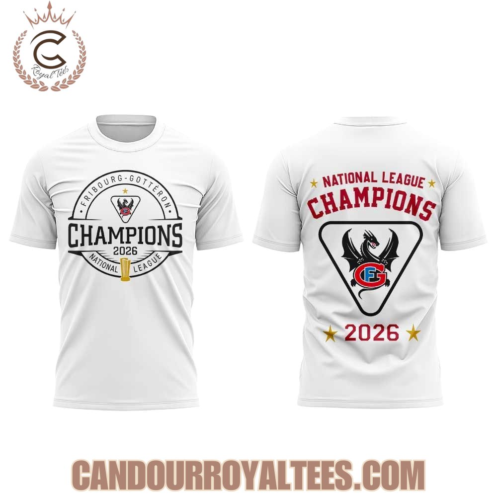 HC Fribourg-Gottéron Schweizer Meister 2026 National League Champions Tshirt, Hoodie - White