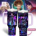 Hocus Pocus Sanderson Sisters Halloween Personalized Custom Name 40oz Insulated Travel Tumbler