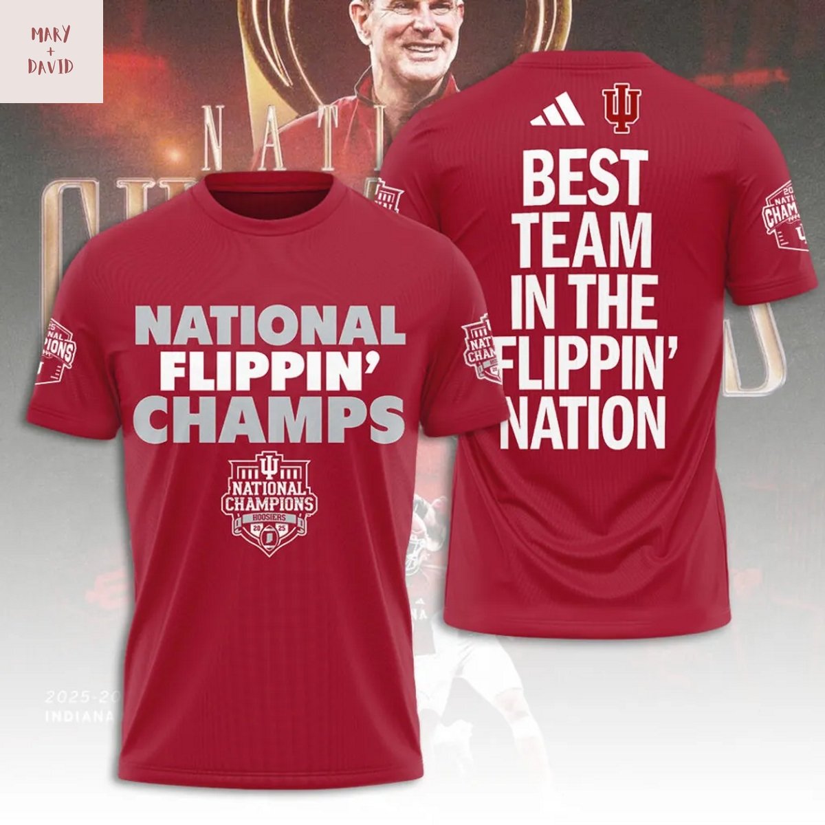 Indiana Hoosiers 2025 National Flippin Champs Best Team In The Flippin Nation 3D T-Shirt