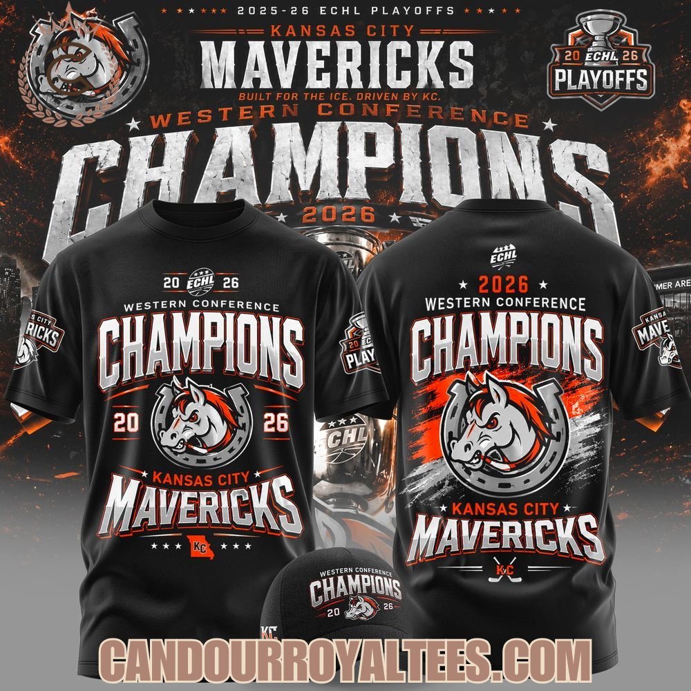 Kansas City Mavericks 2026 Western Conference Champions Tshirt, Hoodie