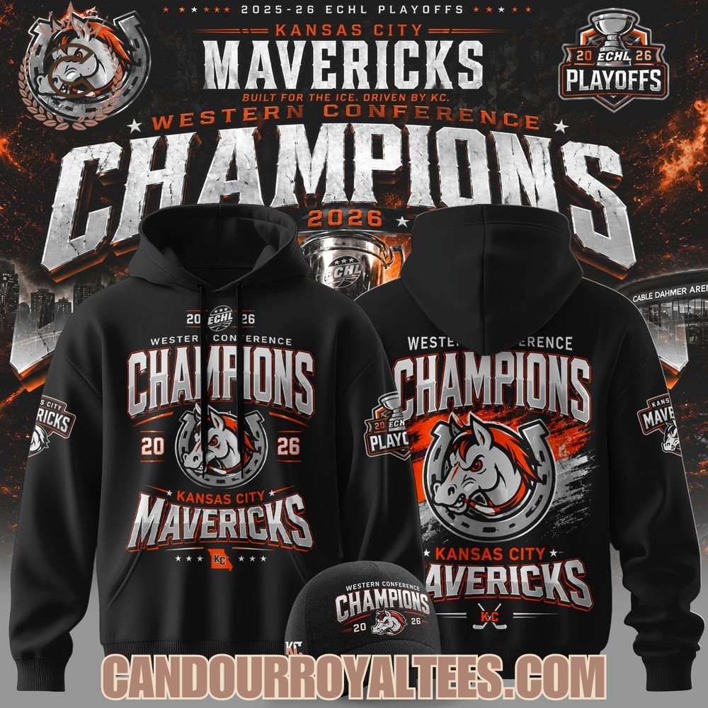 Kansas City Mavericks 2026 Western Conference Champions Tshirt, Hoodie