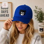 Kanye West Ye College Dropout Bear Embroidered Royal Blue Streetwear Baseball Cap