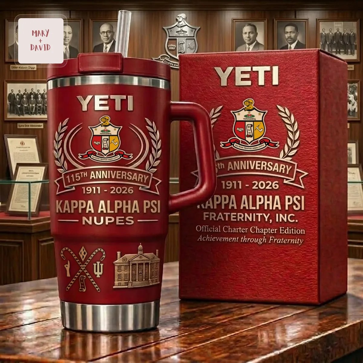 Kappa Alpha Psi NUPES 115th Anniversary 1911-2026 YETI Handled Tumbler