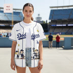 LA Dodgers Peanuts Snoopy Crossover Baseball Jersey