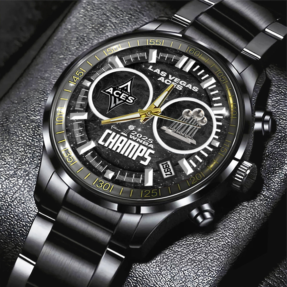 Las Vegas Aces Black Stainless Steel Watch – GNENEW682