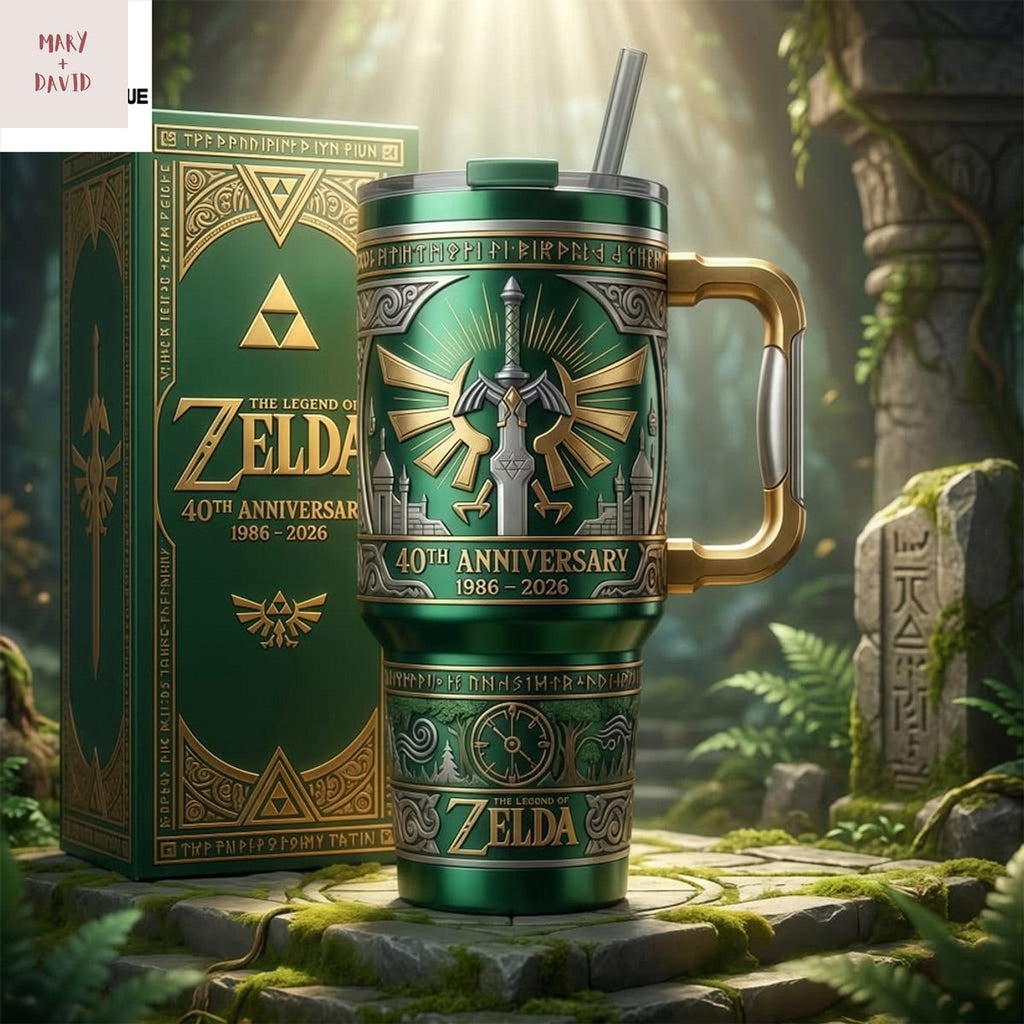 Legend Of Zelda 40Th Anniversary Tumbler