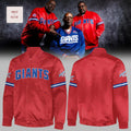 Limited Edition Giants Super Bowl XXI Commemorative Red Satin Baseball Jacket