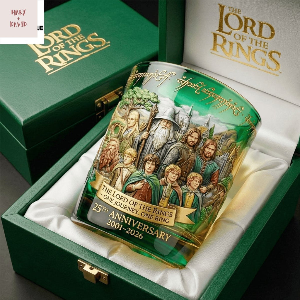 Lord Of The Rings 25Th Anniversary Green Whiskey Glass