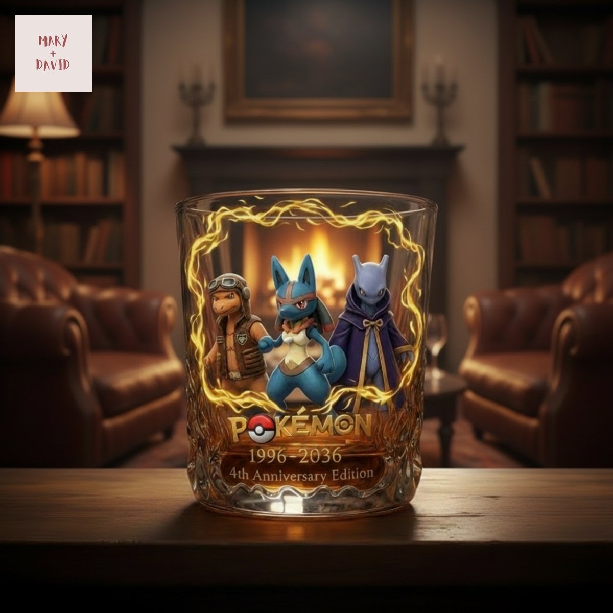 Lucario Pokemon 30Th Anniversary Whiskey Glass