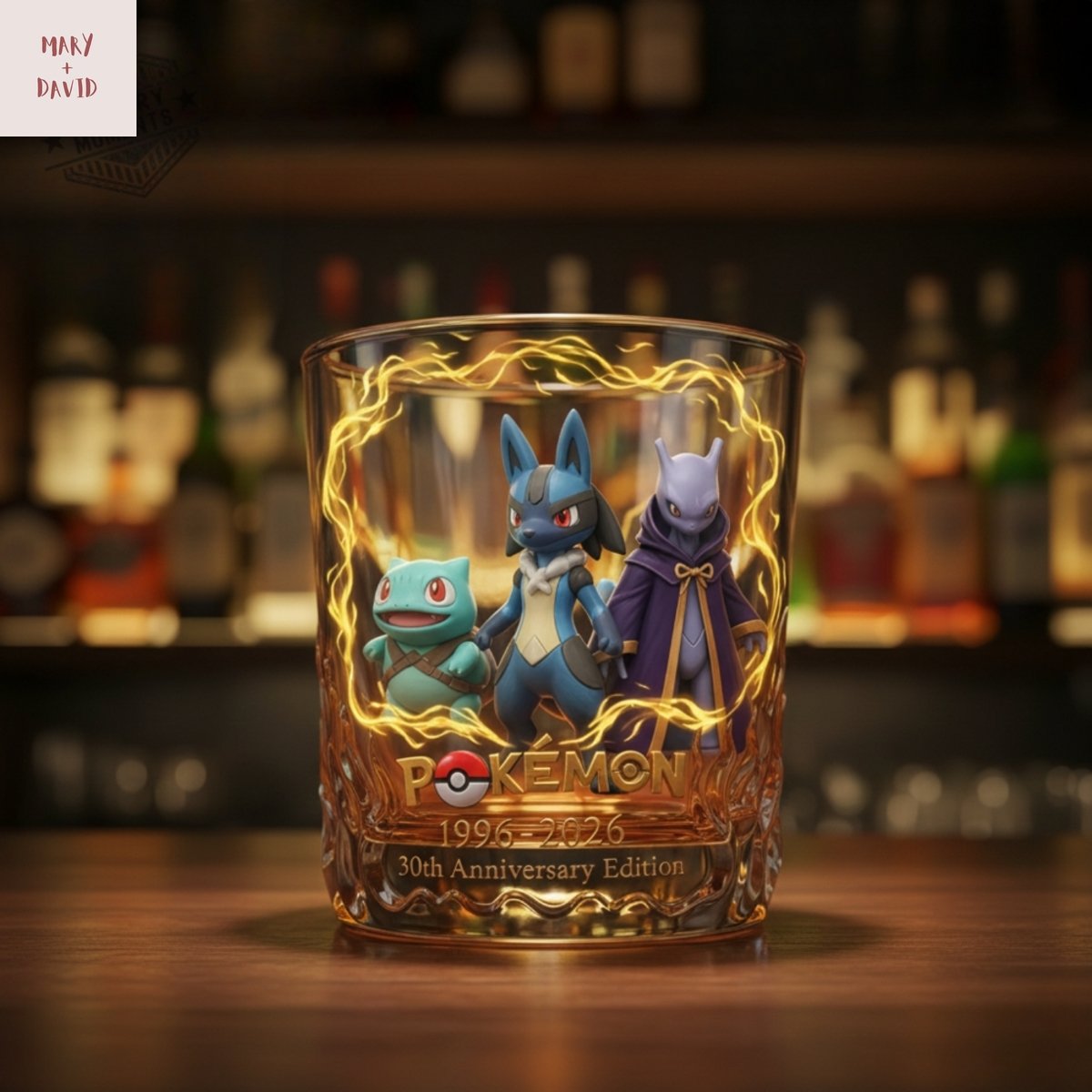 Lucario Pokemon Whiskey Glass