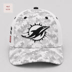 Miami Dolphins NFL Salute to Service Premium White Digital Camo Cap