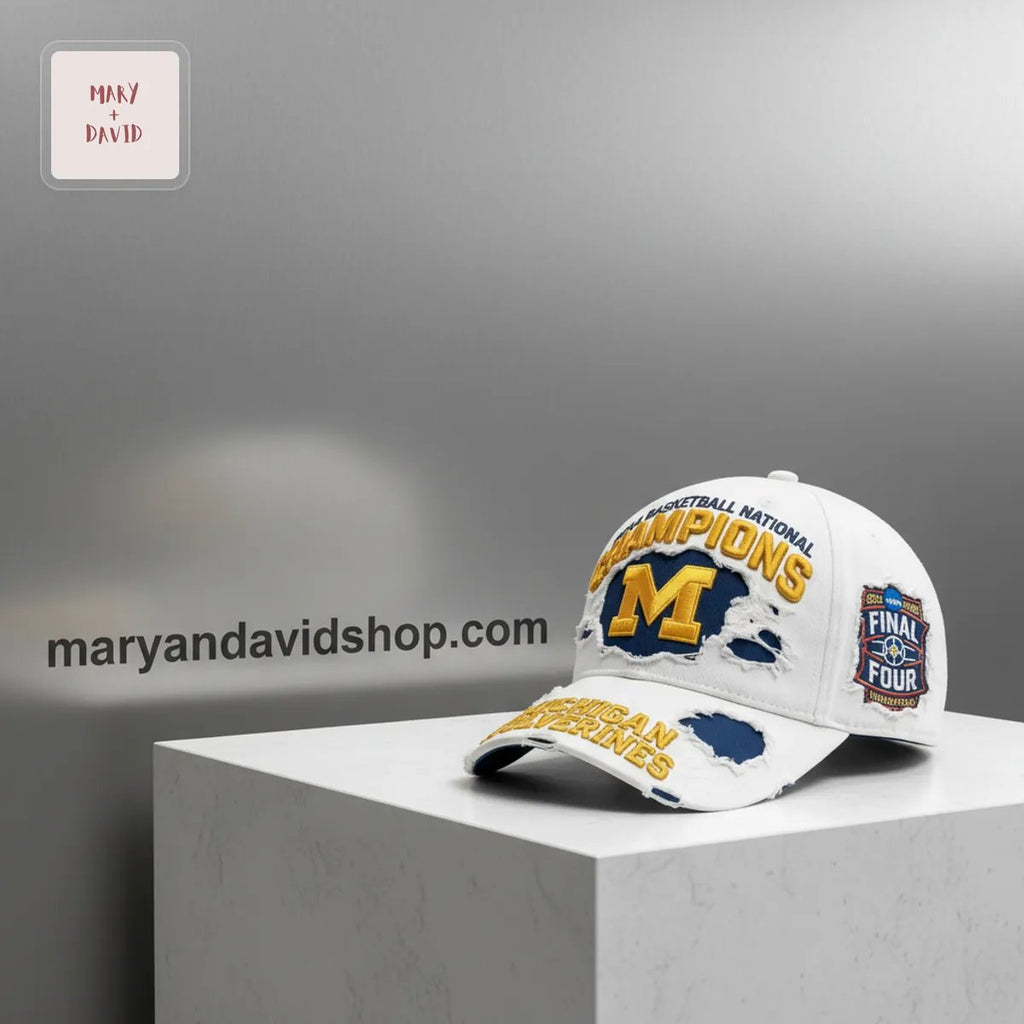 Michigan Wolverines 2025 Final Four National Champions Distressed Cap