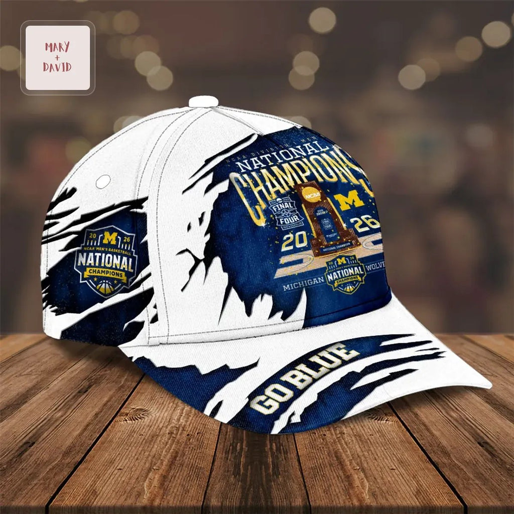 Michigan Wolverines 2026 Men’s Basketball National Champions Personalized Cap