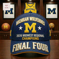 Michigan Wolverines 2026 Midwest Regional Champions Final Four Commemorative Baseball Cap