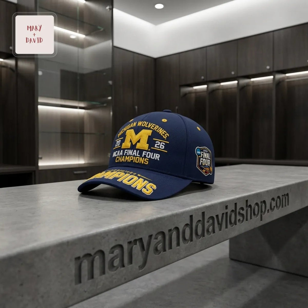 Michigan Wolverines NCAA Final Four Champions 2026 3D Embroidered Cap