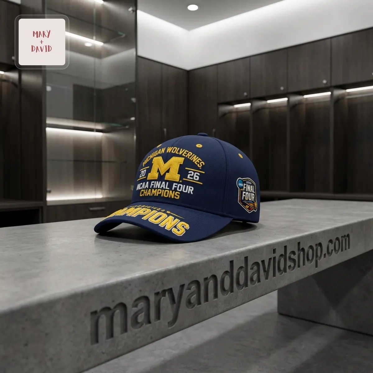 Michigan Wolverines NCAA Final Four Champions 2026 3D Embroidered Cap