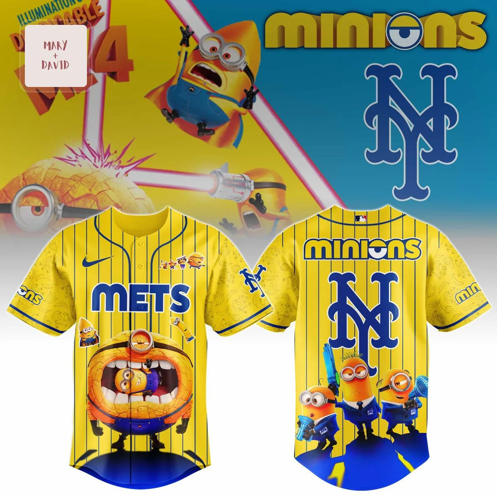 Minions Despicable Me 4 NY Mets Limited Edition Baseball Jersey