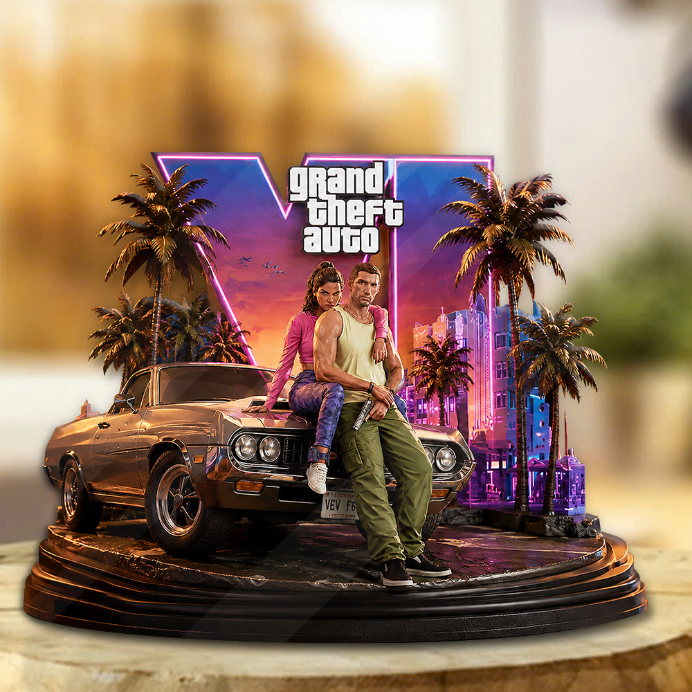 Grand Theft Auto VI Custom Shape Acrylic Plaque – GNE7326
