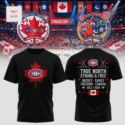 Montreal Canadiens Canada Day 2026 Commemorative Hockey 3D T-Shirt