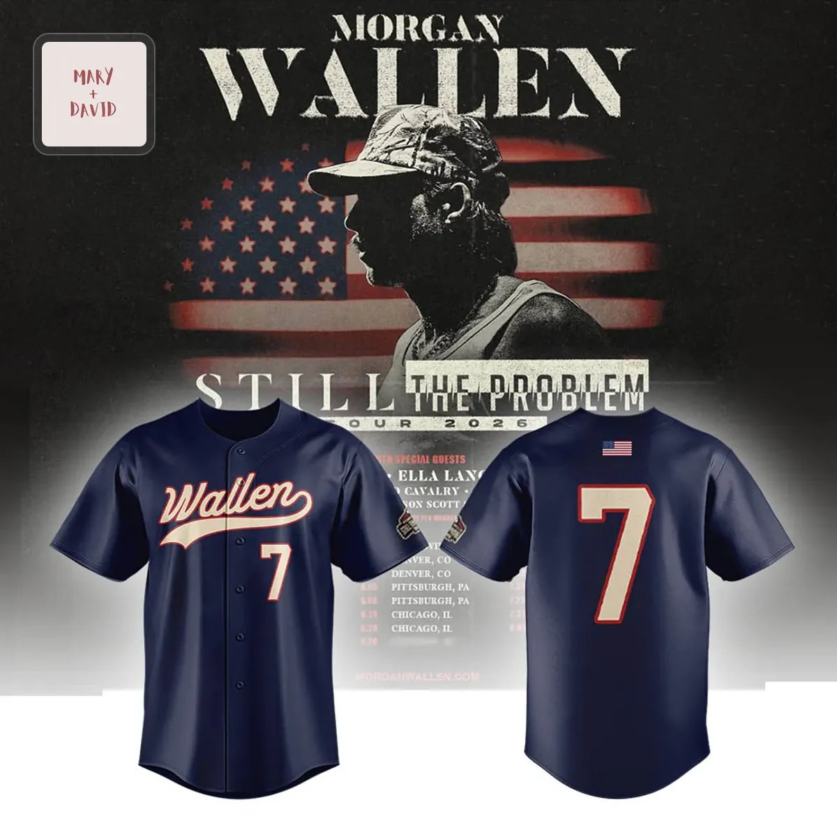 Morgan Wallen Still The Problem Tour Limited Edition Baseball Jersey