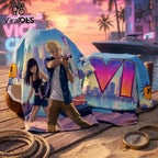 Naruto x Hinata Grand Theft Auto VI Blue T-Shirt