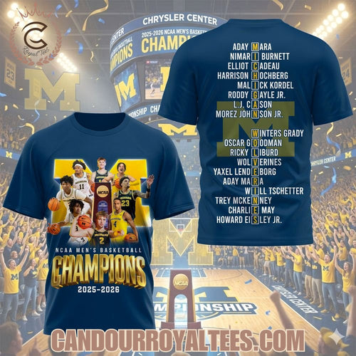 NCAA Men’s Basketball Champions 2025-2026 Michigan Wolverines Tshirt, Hoodie