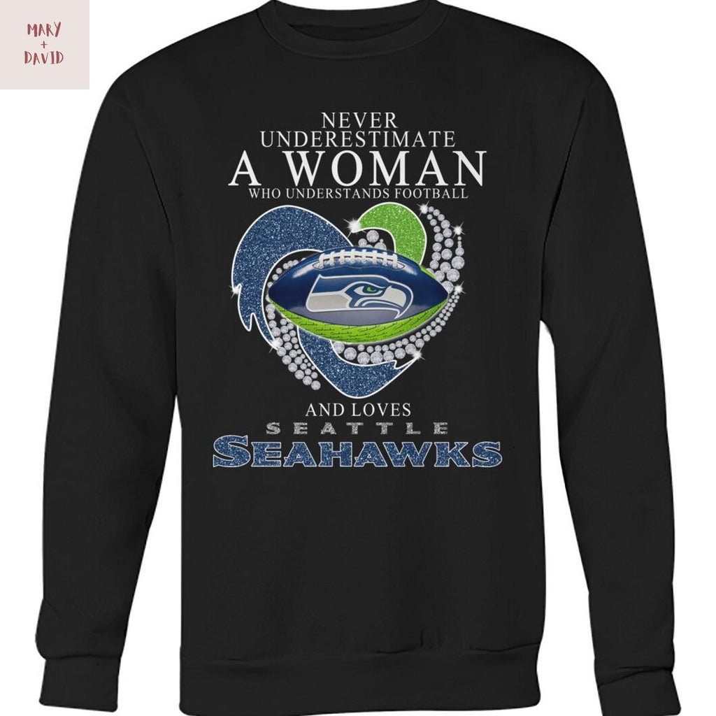 Never Underestimate A Woman Who Understands Football And Loves Seattle Seahawks Unisex T-Shirt