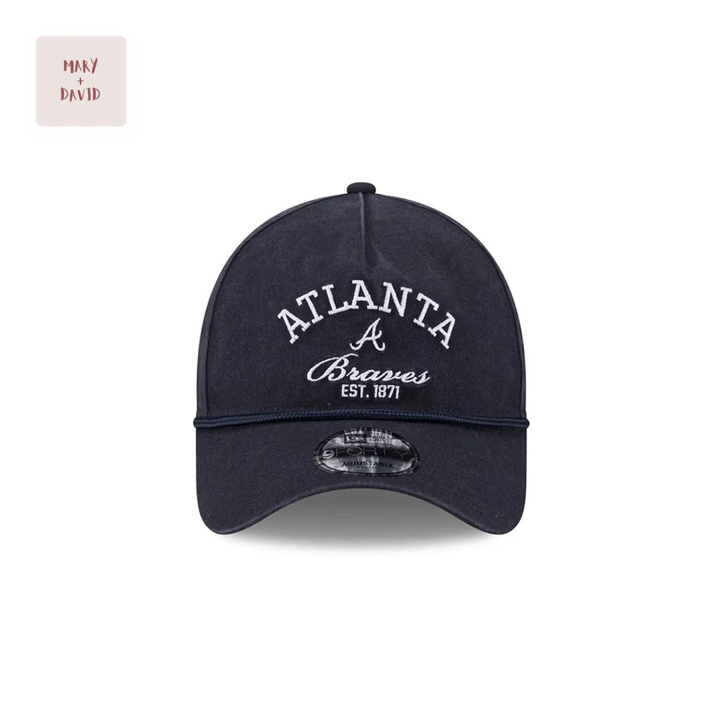 New Era MLB Atlanta Braves Black Rope Adjustable A-Frame Baseball Cap