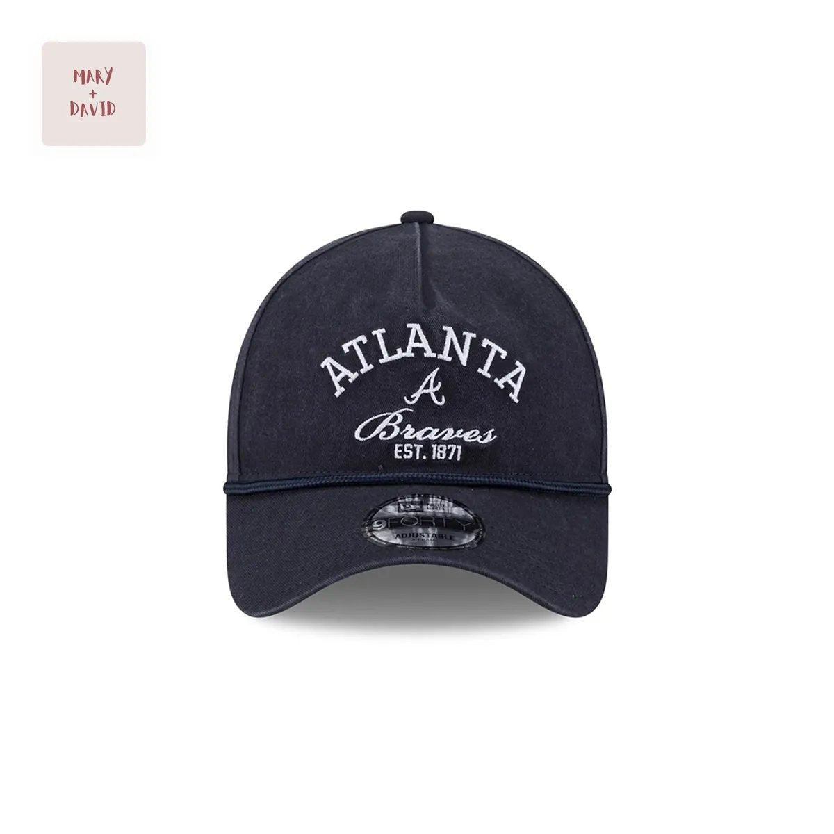 New Era MLB Atlanta Braves Black Rope Adjustable A-Frame Baseball Cap