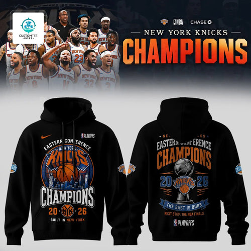 New York Knicks 2026 Eastern Conference Champions Commemorative Graphic Pullover Hoodie