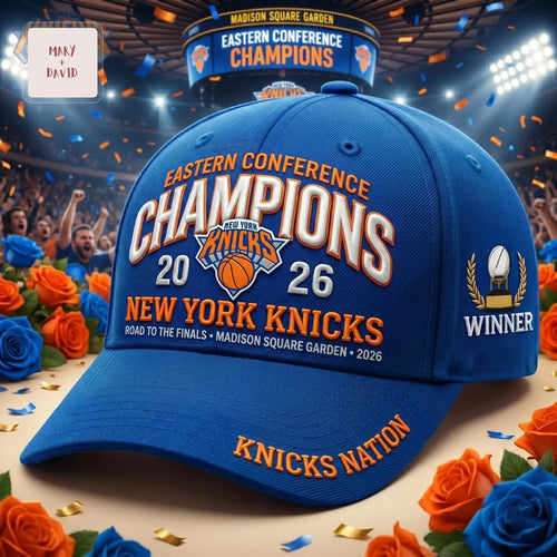 New York Knicks 2026 Eastern Conference Champions Commemorative NBA Fan Gear Baseball Cap