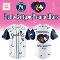 New York Yankees Bruno Mars Hello Kitty Pinstripe Baseball Jersey