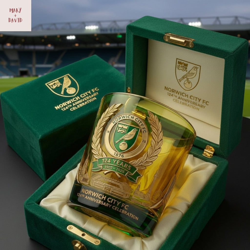 Norwich City 124 Years Anniversary Whiskey Glass
