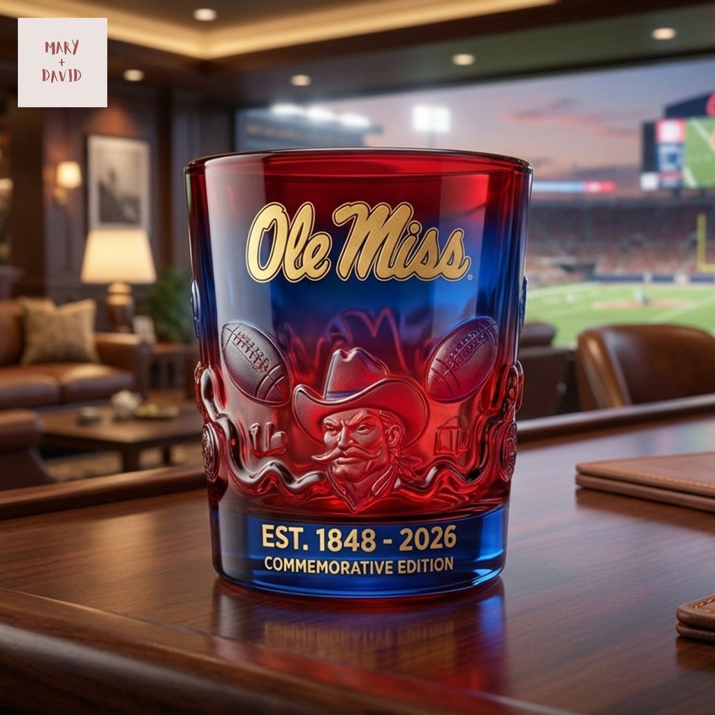 Ole Miss Rebels 1848-2026 Commemorative Whiskey Glass
