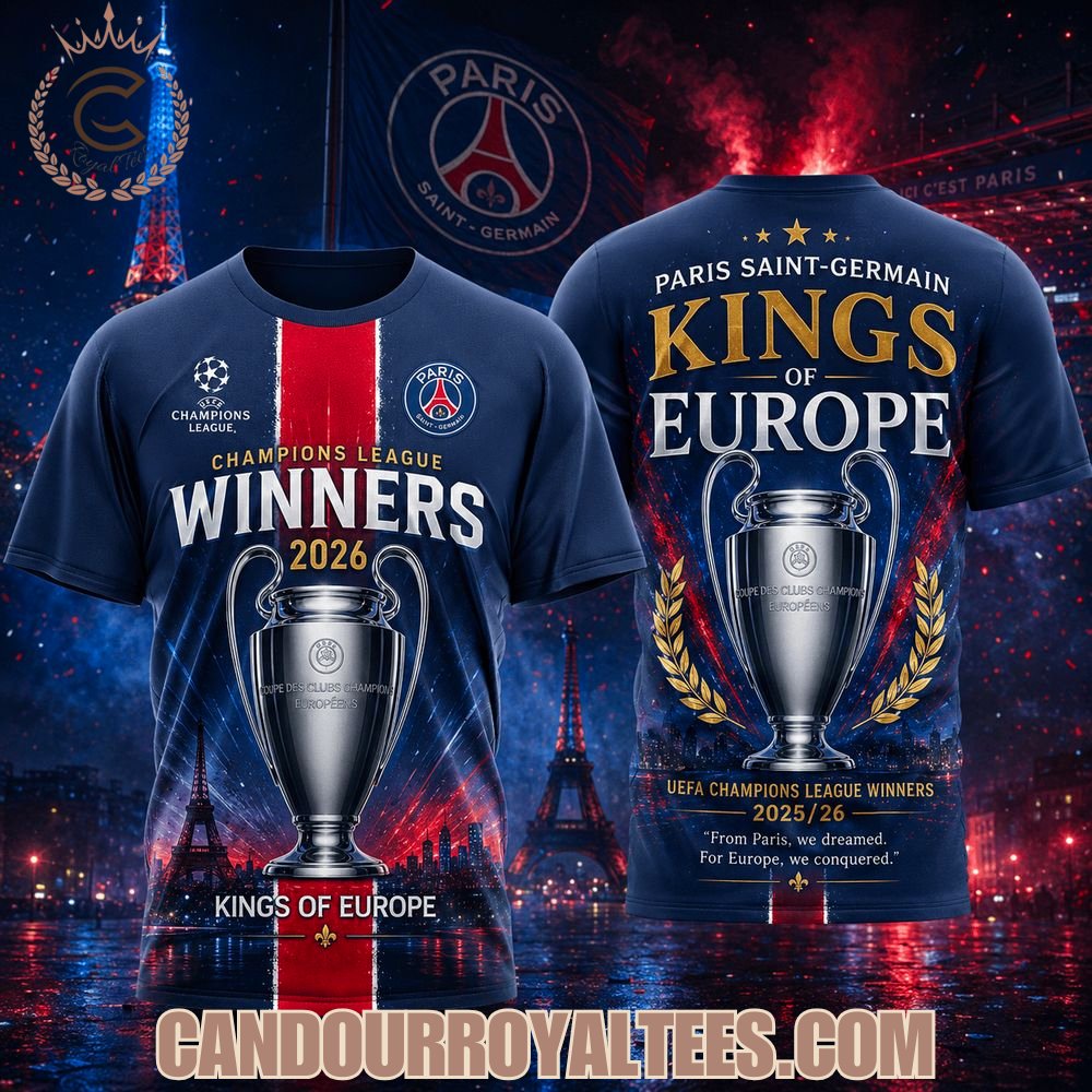 Paris Saint-Germain Kings Of Europe 2026 T-Shirt