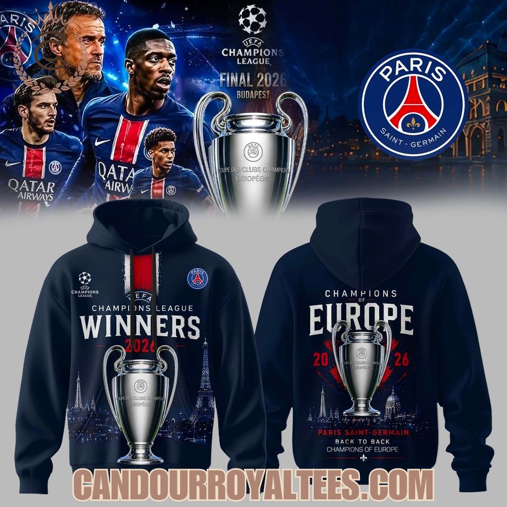 Paris Saint Germain UEFA Champions League Winners 2026 Tshirt, Hoodie