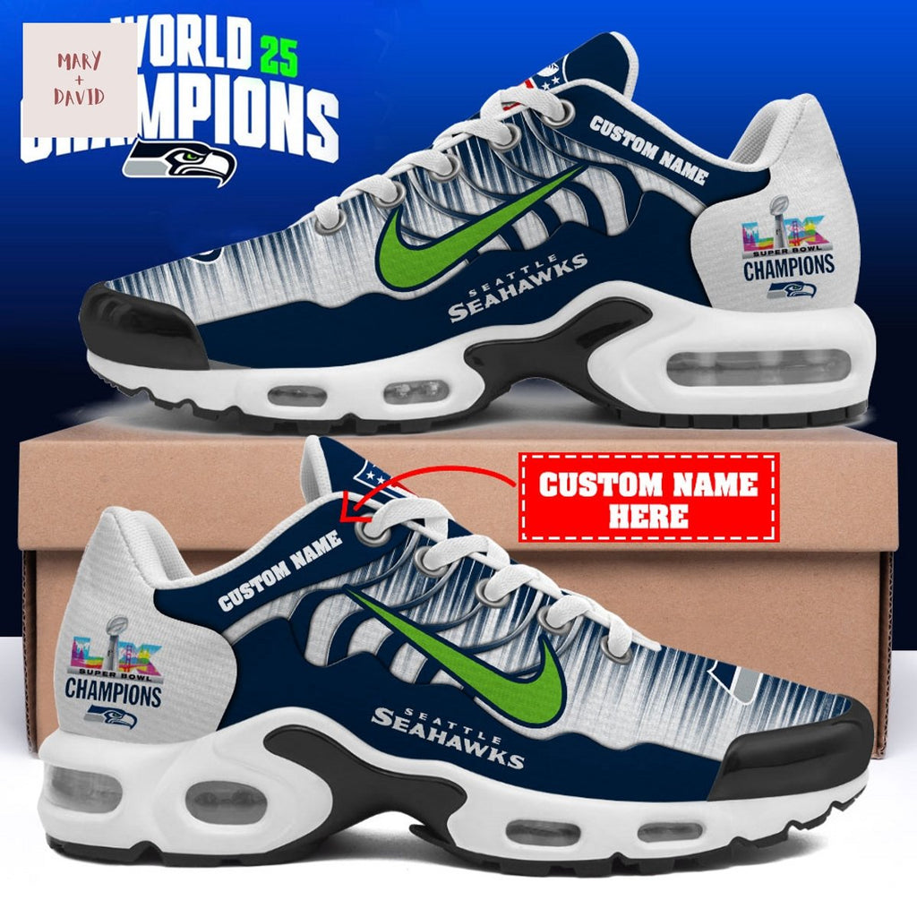 Personalized Seattle Seahawks 2026 Super Bowl LX Champions Air Max Plus Shoes