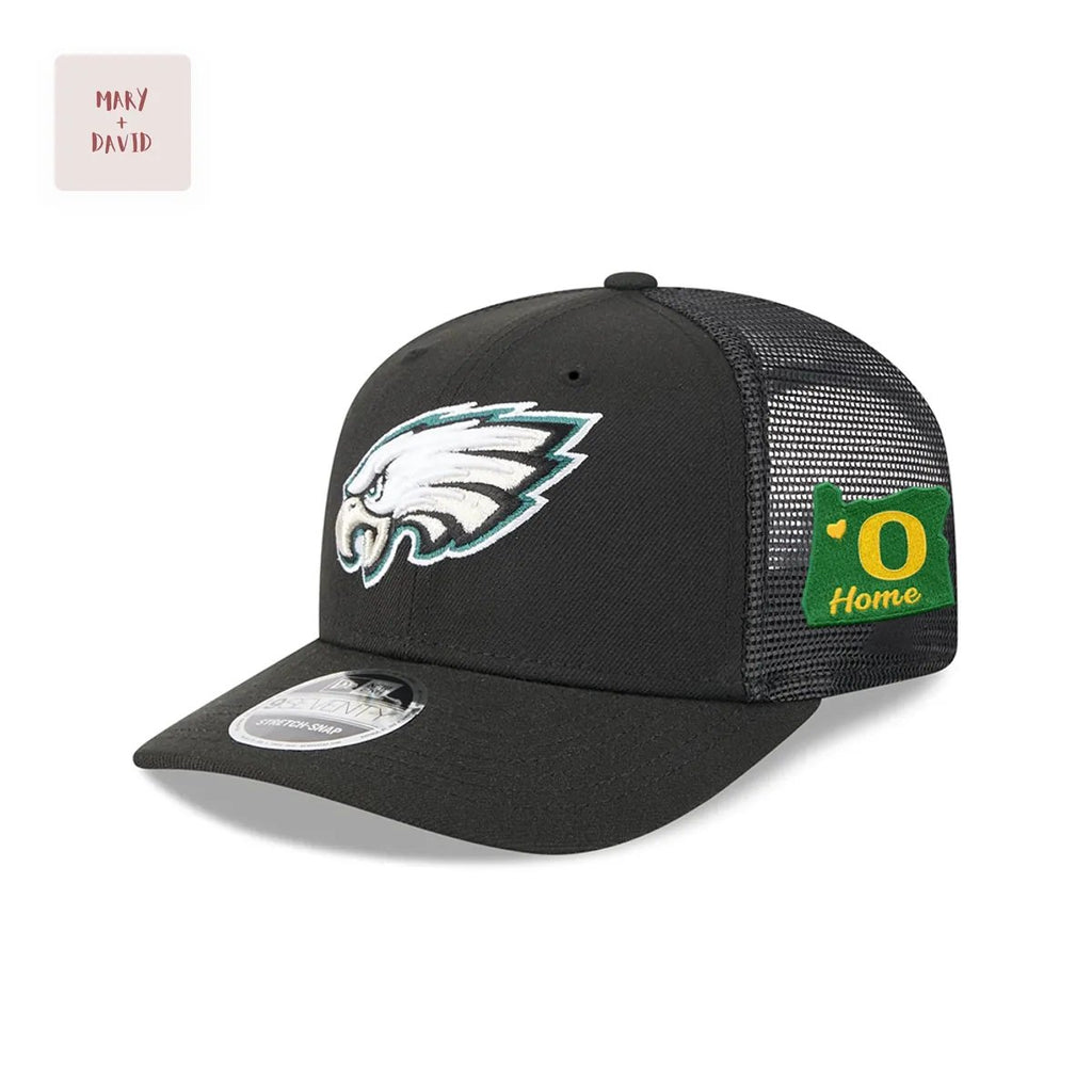 Philadelphia Eagles NFL Grateful Dead Crossover Black Mesh Trucker Cap
