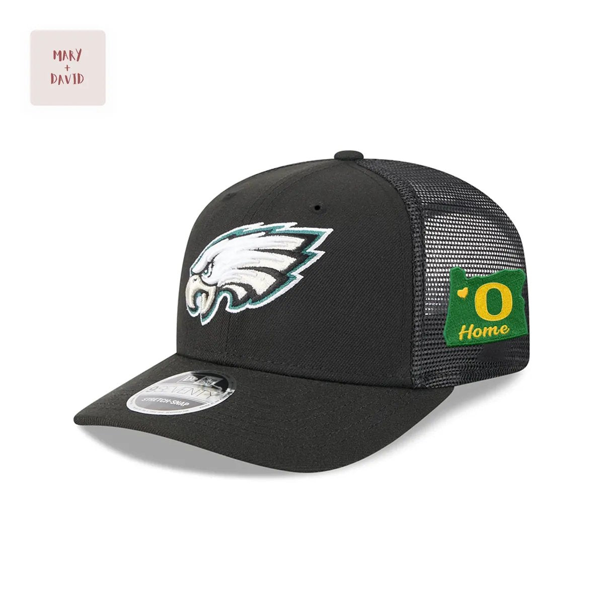 Philadelphia Eagles NFL Grateful Dead Crossover Black Mesh Trucker Cap