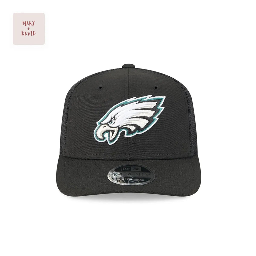Philadelphia Eagles NFL Grateful Dead Crossover Black Mesh Trucker Cap