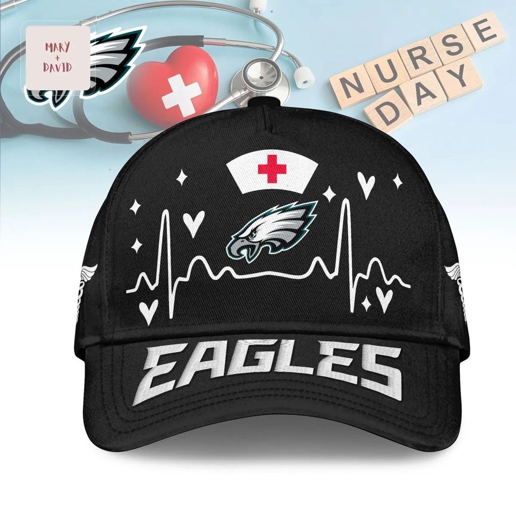 Philadelphia Eagles NFL Nurse Heartbeat Premium Baseball Cap