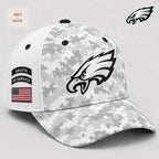 Philadelphia Eagles NFL Salute to Service White Digital Camo Baseball Cap
