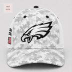 Philadelphia Eagles NFL Salute to Service White Digital Camo Baseball Cap