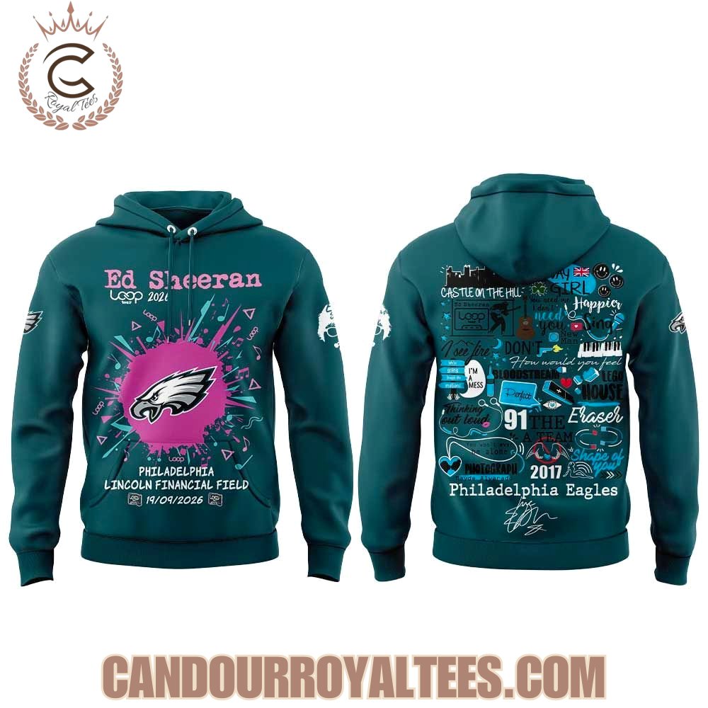 Philadelphia Eagles x Ed Sheeran Loop Tour 2026 Hoodie