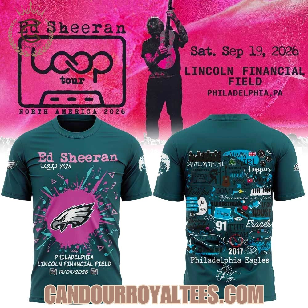 Philadelphia Eagles x Ed Sheeran Loop Tour 2026 Hoodie