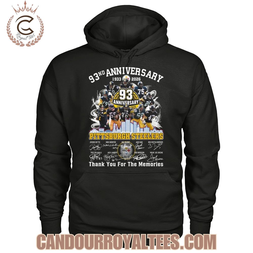 Pittsburgh Steelers 93nd Anniversary 1933-2026 Thank You For The Memories T-Shirt