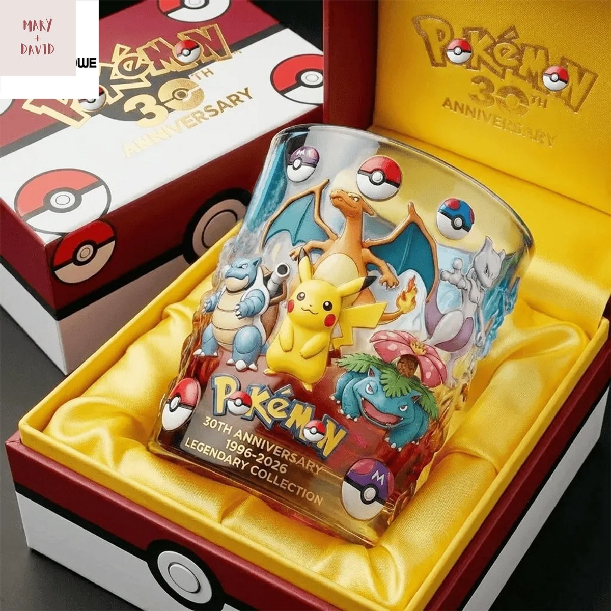 Pokemon 30Th Anniversary Legendary 1996-2026 Whiskey Glass