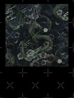 Grunge Floral Dragon Pattern Shirt